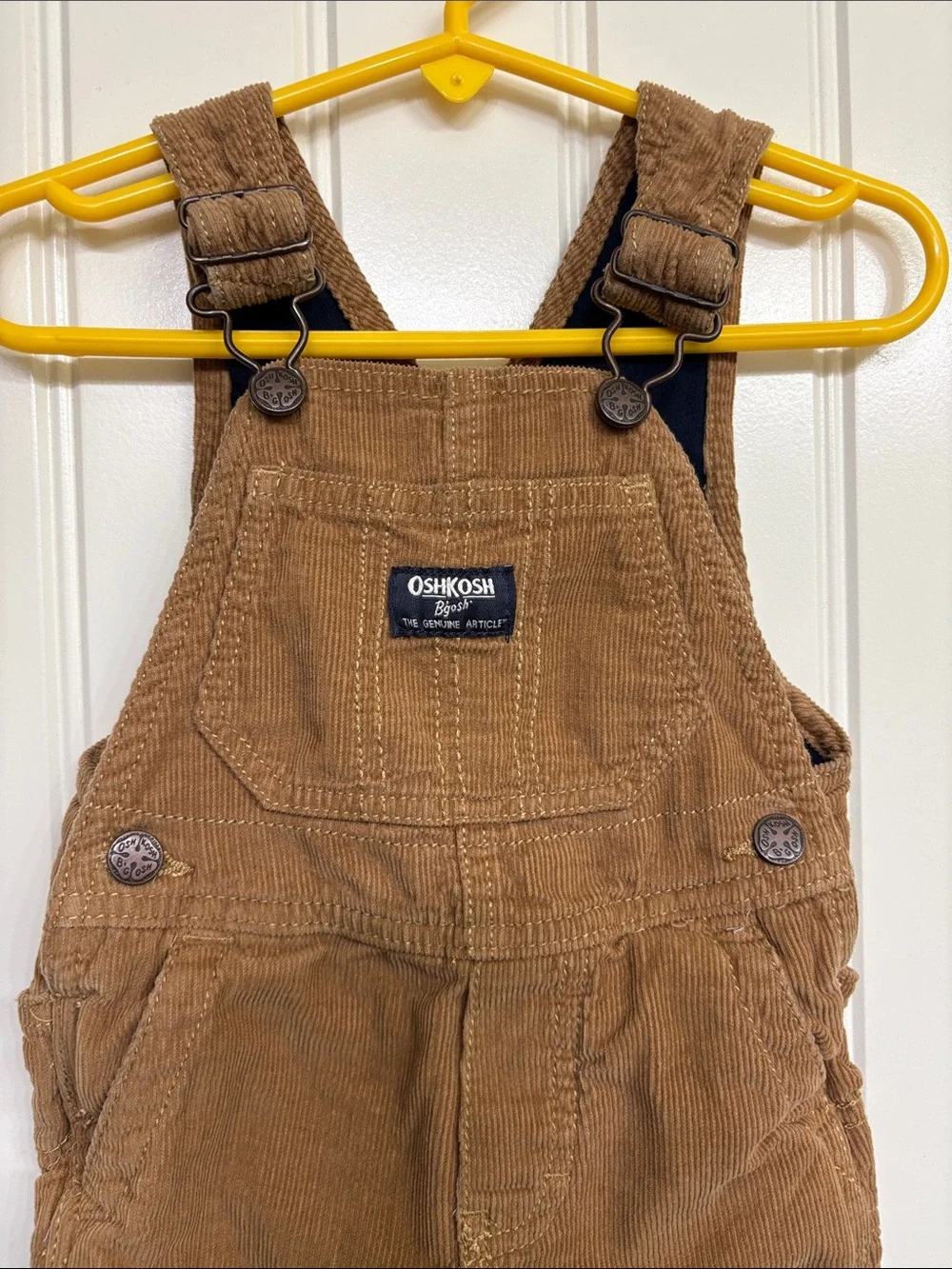 OshKosh B'gosh Tan Brown Corduroy Kids Overalls‎